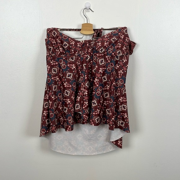 Swimsuits For All Women 16 Floral 2 Piece Swimsuit Tunic Halter Top Built In Bra - Picture 1 of 10